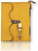 leather journal diary notebook With lock - £31.15 GBP