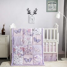 Butterfly Baby Nursery Crib Bedding Set For Girls  Butterfly 3 Piece Sta... - $91.99