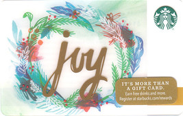 Starbucks 2017 Joy Collectible Gift Card New No Value - £2.34 GBP