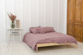 Linen Bedding Set in Woodrose (1 Duvet Cover + 2 Pillowcases) - £139.97 GBP+