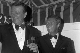 John Wayne Steve McQueen in tuxedo smiling 1960&#39;s event 24x36 Poster - $29.99