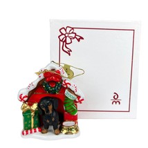 NEW Danbury Mint 2008 Dachshund Dog House &quot;Home for the Holidays&quot; Ornament - $29.69