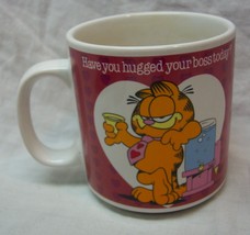 GARFIELD &quot;Have you hugged your boss today?&quot; 3&quot; Collector&#39;s Drinking MUG CUP - £11.63 GBP