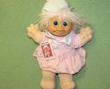 VINTAGE RUSS TROLL KIDZ DOLL PINK WITH HANG TAG 12&quot; BLUE EYES PLUSH VINY... - $11.34