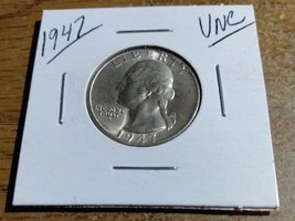 1947 Washington Quarter BU Uncirculated Mint State 90% Silver 25c US Coin - £14.26 GBP