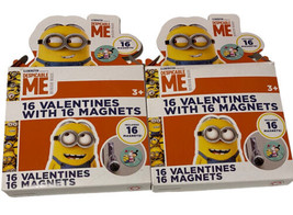 Despicable Me Valentines with magnets. (Lot of 2, 32 Total Magnets). - £5.60 GBP