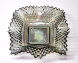 Vintage INDIANA GLASS 7&quot; Smoke IRIDESCENT Carnival Glass Candy Nut Dish ... - £17.01 GBP