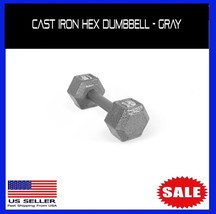 CAST IRON Training DUMBBELL Strength HAND WEIGHT Gray 15LB DUMBBELL??BUY... - £30.71 GBP