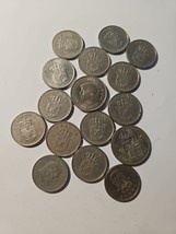 14 old 1 Krone Frederik IX Denamark 1960s-70s and Margarethe 10kr 1986 5... - $50.67