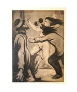 &quot;The Jury&quot; By E. Higgins 1996 Framed Charcoal Drawing on Paper 22 3/4&quot;x1... - $9,018.32 MXN