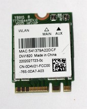 Dell Wi-Fi Bluetooth DW1820 Wlan Card Genuine Oem D4V21 - £5.11 GBP