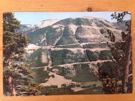 Vintage 1955 Montana Beartooth Mountains Yellowstone Park Color Tinted P... - $18.80