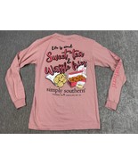 Simply Southern Shirt Womens Small Pink Waffle Fries and Sweet Tea T-Shi... - $14.84