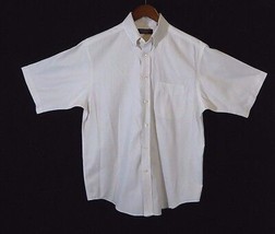 Roundtree &amp; Yorke Easy Care Short Sleeve Shirt Men&#39;s Button Down Collar EUC - $14.80