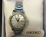 NEW Ladies Seiko SXDF93 White Dial Stainless Steel Silver Dial Watch MSR... - £70.66 GBP