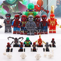 8pcs All Spider-Man Suits (Far From Home) Mysterio Wolf Spider Minifigures Toys  - £37.84 GBP