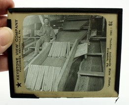 Magic Lantern Glass Slide Photo Keystone #7064 Tandem Automatic Slate Picker PA - £9.48 GBP