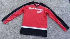 Boys Jersey NHL Detroit Red Wings Hockey Red &amp; Black Mesh Shirt-size 14/16 - £13.45 GBP