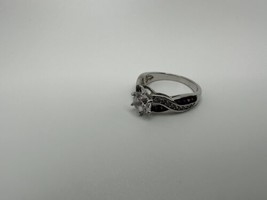 Vintage Silver Garnet 7mm CZ Engagement Style Ring Size 7 - £23.74 GBP
