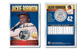 JACKIE ROBINSON - Military Legends JFK Half Dollar U.S. Coin in PREMIUM ... - $241.52 MXN