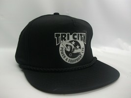 Tri City Power Equipment Hat Vintage Black Snapback Baseball Cap - £16.10 GBP