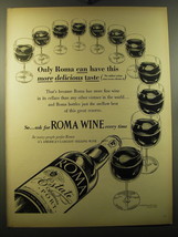 1950 Roma Wine Ad - Only Roma can have this more delicious taste - £13.81 GBP