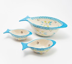 Temp-tations Figural 2-quart Bowl and two 8-oz ceramic ramekins Set - $193.99