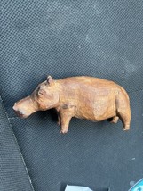 Wood Carved Hippopotamus  - £11.83 GBP