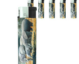 Elephant Art D37 Lighters Set of 5 Electronic Refillable Butane  - $15.79