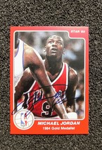 1985 Michael Jordan Autograph Star Rookie Card. Reprint Mint  - £2.27 GBP