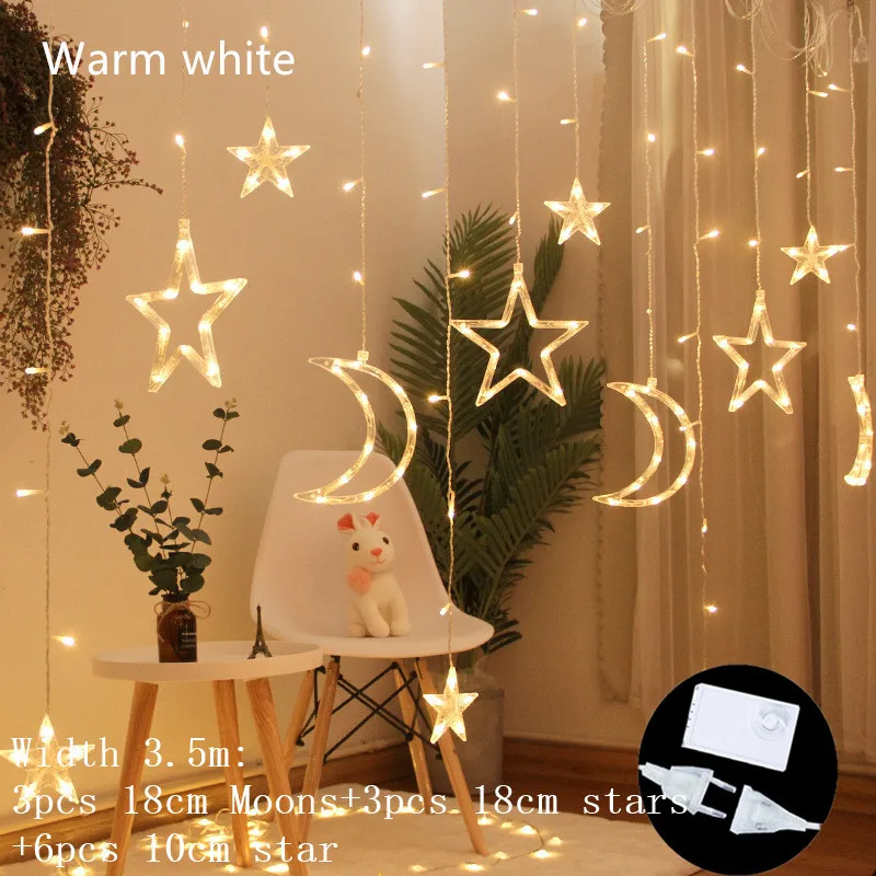 New EU  Christmas LED Fairy String Lights Curtain Lamp Wedding Gar Decorations f - £61.91 GBP