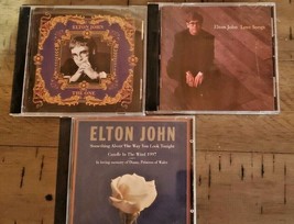 Elton John 3 CD Lot Love Songs, The One, Candle in the wind Something about the - $1.49