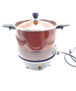 VTG  West Bend Lazy Day Slo-Cooker 6 Qt Electric Crock Pot Enamel Brown EUC - $52.01 CAD