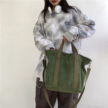 Canvas Bag Women&#39;s Bag New Trendy Hand Bag Style Shoulder Large-Capacity Crossbo - £23.98 GBP