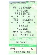 Vintage Ted Nugent Ticket Stub Peut 5 1988 Syrie Mosquée Pittsburgh Penn... - £26.92 GBP