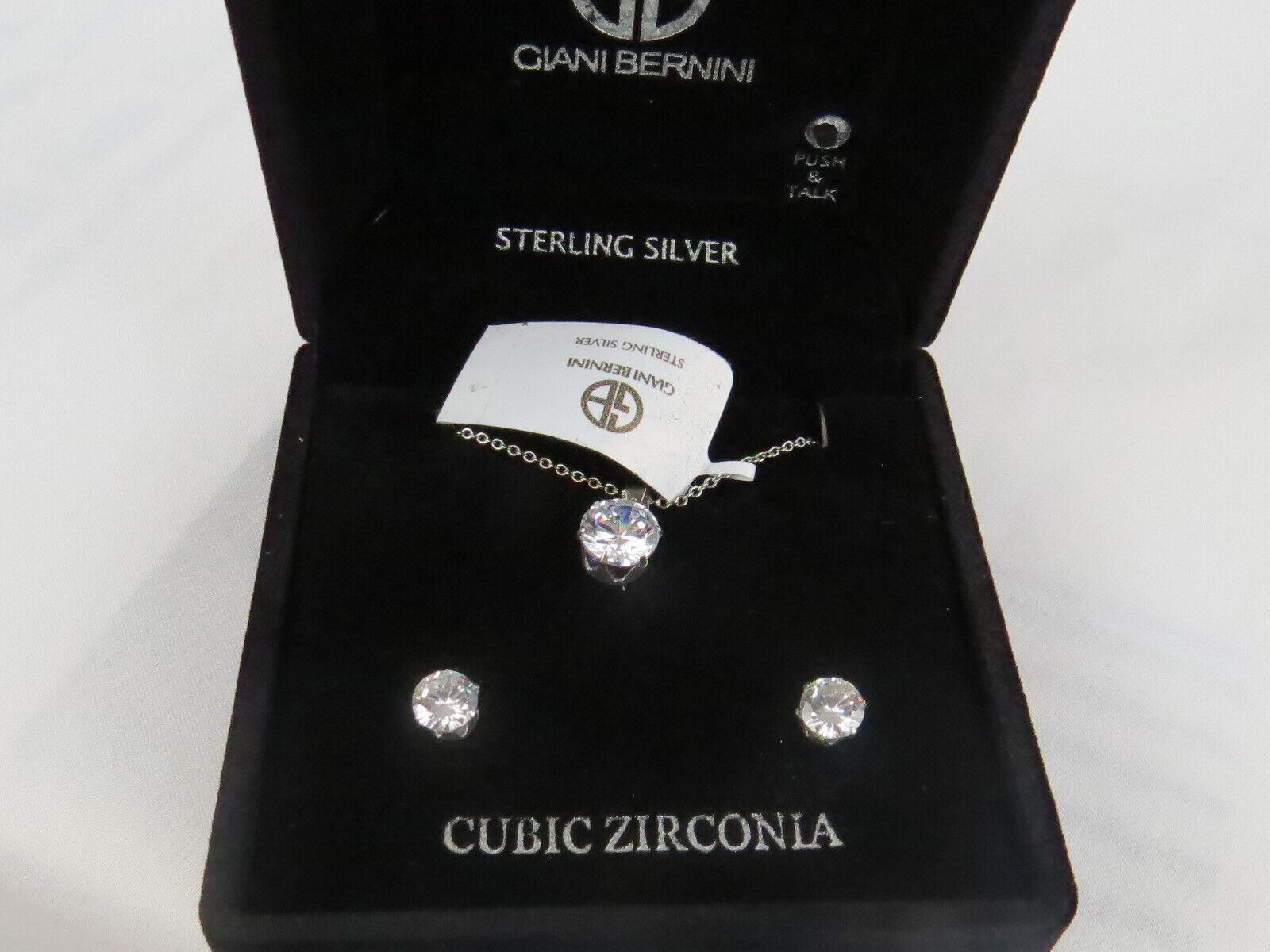 Giani Bernini 2-Pc. Cubic Zirconia Pendant Necklace & Stud Earrings Set - $45.43