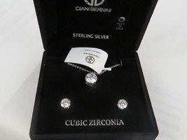 Giani Bernini 2-Pc. Cubic Zirconia Pendant Necklace &amp; Stud Earrings Set - £36.31 GBP