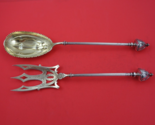 Gothic Dome by George Sharp Sterling Silver Salad Serving Set 2pc GW Bri... - $4,945.05