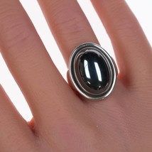 sz6 Harald Christian Nielsen for Georg Jensen Silver and Hematite ring 46A - £269.02 GBP