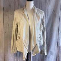 Anthropologie Open Jacket, Small, Linen Blend, Zip Pockets, Off White Color - £64.09 GBP