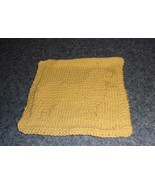 Handmade Knit Australian Shepherd Cotton Dishcloth Aussie Yellow Gift Br... - £6.71 GBP