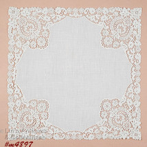 Vintage Lace Edge Wedding or First Communion Handkerchief (#M4897) - £37.65 GBP