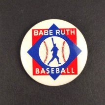 Vintage Babe Ruth Youth Baseball Collectible Pinback Pin - £3.94 GBP