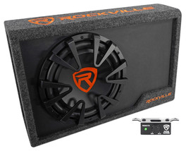 Rockville RWS12CA Slim 1200 Watt 12&quot; Amplified Powered Car Subwoofer Enclosure - £215.11 GBP