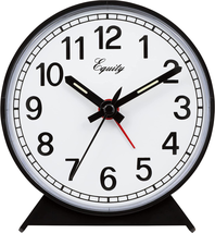 Equity 14075 Black Analog Wind-Up Alarm Clock - $18.38
