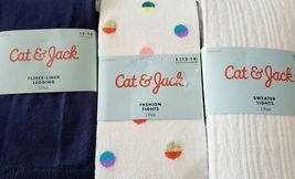 Three (3) Pair Cat &amp; Jack Brand Tights/Lined Legging Girl's Size 12-14 (10) - $30.00