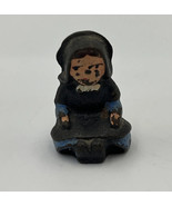 Vintage Mini Cast Iron Kneeling Amish Women Hand Painted 1 1/4&quot; Tall Han... - £7.39 GBP