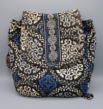 Vera Bradley Fold Over Flap Backpack Drawstring Adjustable Canterbury Co... - £31.06 GBP