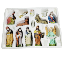 Porcelain Nativity 13 Piece Set Painted 5 Inch Figurines Holiday Home Ac... - £19.44 GBP