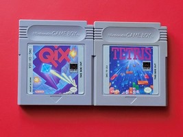 Qix + Tetris Game Boy Original Lot 2 Puzzle Strategy Games - Cleaned Works - £26.42 GBP